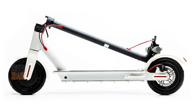 электросамокат E-Scooter M365 Pro White в сложенном состоянии фото