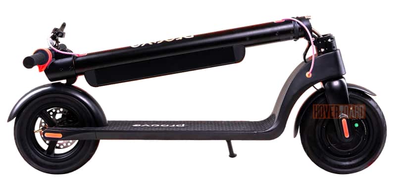 электросамокат Прув Х-Сити Про в сложенном состоянии