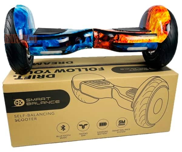 гироскутер Smart Balance Pro 10.5 Огонь и Лёд вид спереди фото