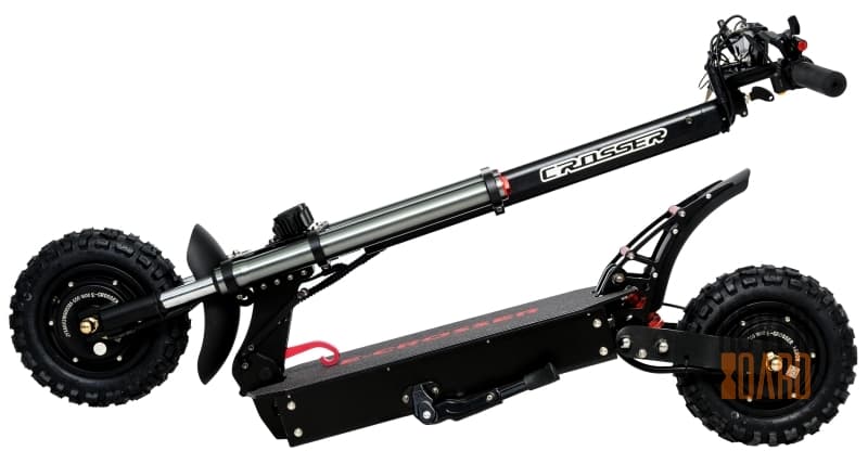 электросамокат Crosser Rocket в сложенном виде фото