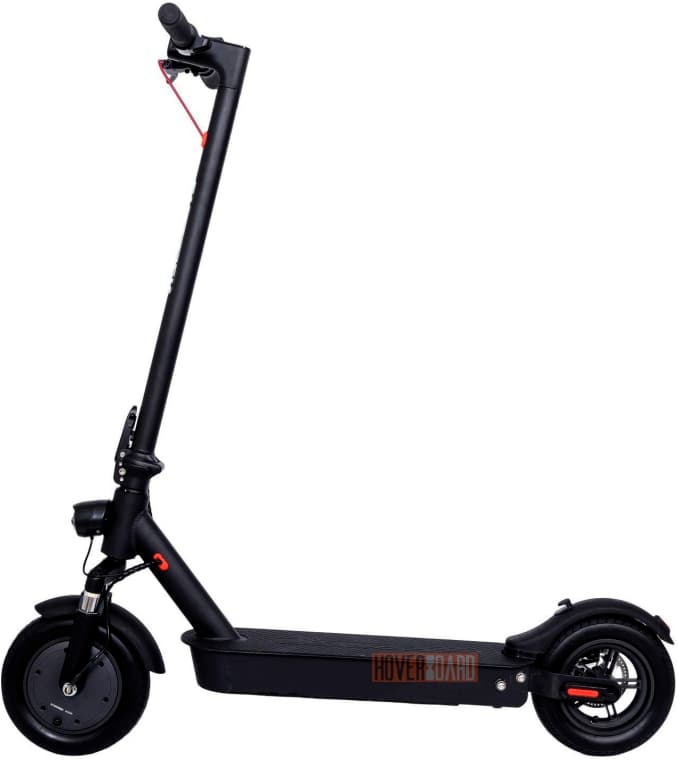 черный взрослый электросамокат с надувными колесами фото